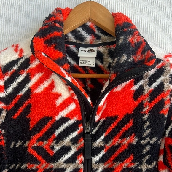 The North Face NWT Cabin Fleece Full Zip Jacket Fiery Red Womens Size XS Cozy - Picture 6 of 16